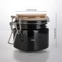 super hot sale UV dark violet plastic Pet cream jar with bamboo wooden lid